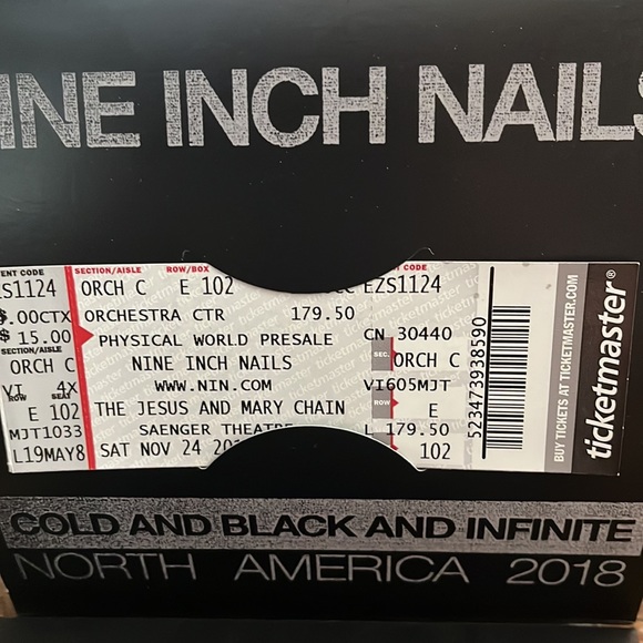 Nine Inch Nails 2018 Cold and Black and Infinite Tour - Picture 3 of 6